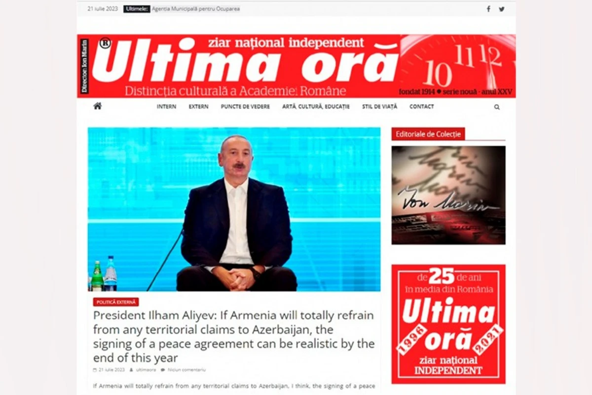 Rumıniya mətbuatı Şuşada keçirilən Qlobal Media Forumundan yazıb - FOTO