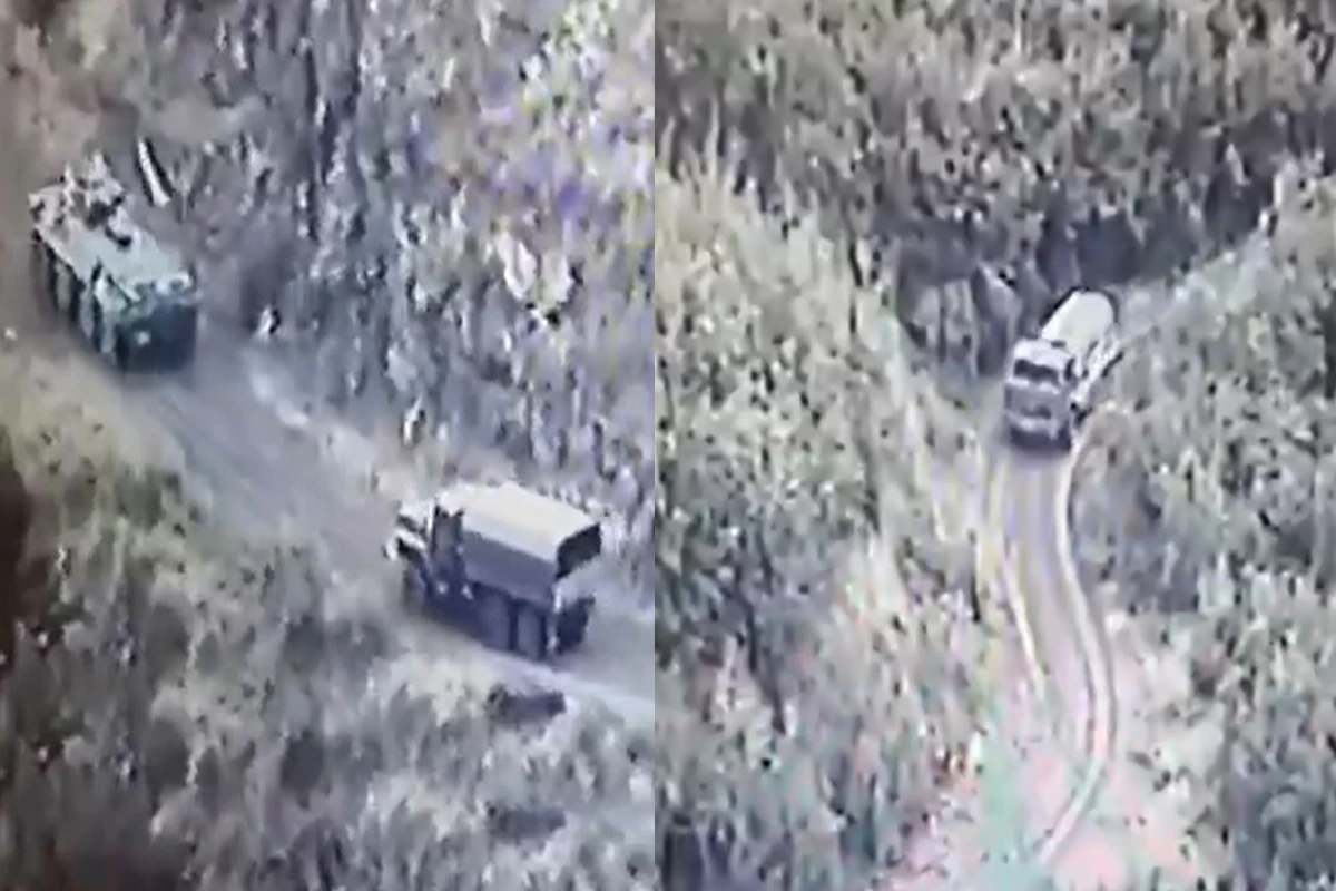 Rusiya sülhməramlıları erməni silahlılarının hərbi yüklərinin müşayiətini davam edirlər - VİDEO