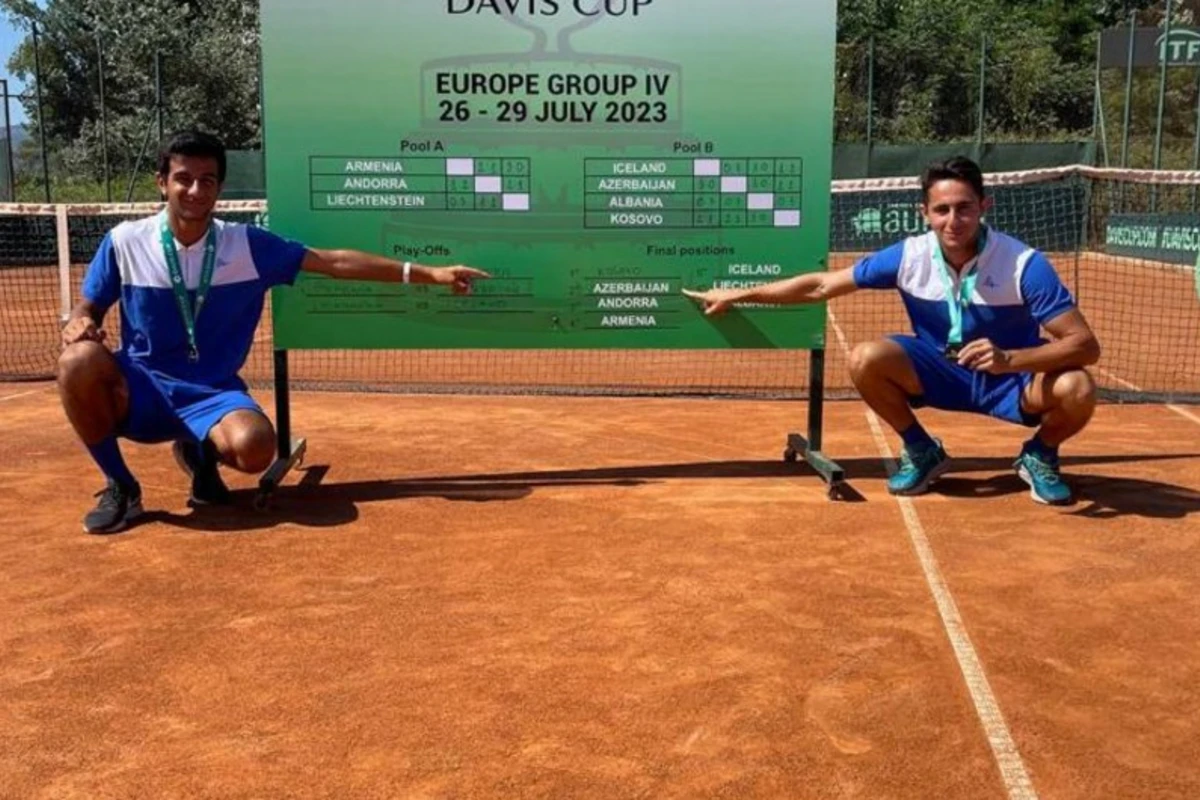 Azərbaycan tennisçiləri Ermənistan millisini məğlub edərək 3-cü qrupa yüksəliblər - FOTO