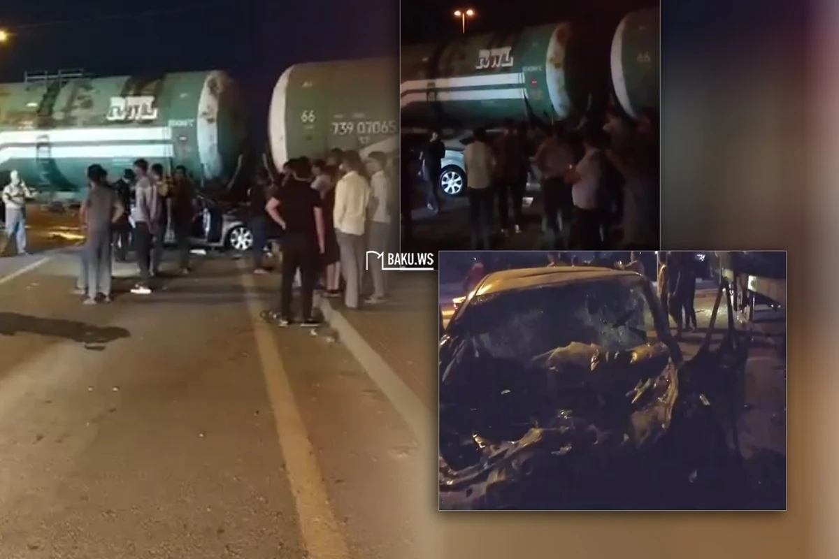 Bakıda avtomobil qatarla toqquşdu: Ölən və yaralanan var - VİDEO - YENİLƏNİB 
