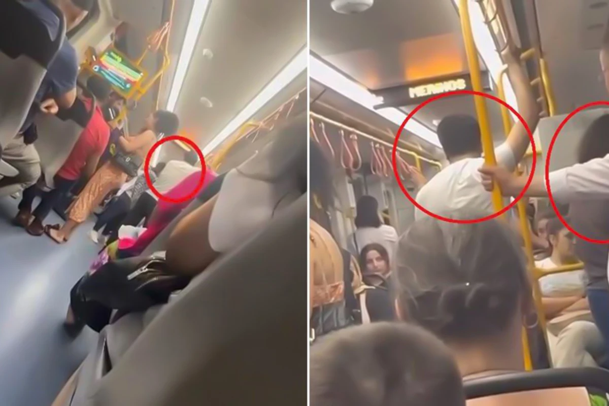 Qadın ərini metroda başqa xanımla gördü - Evin açarlarını istədi - VİDEO