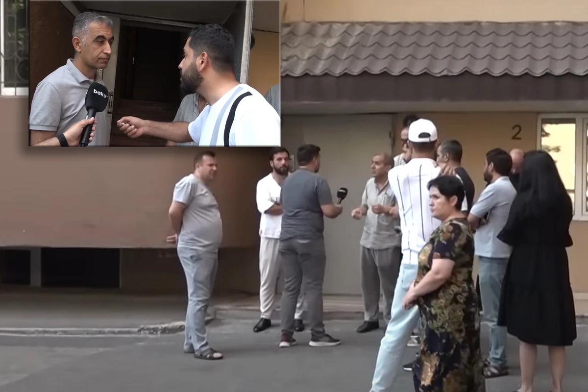 Bakıda səkkiz gündür işığı sönən binanın sakinləri etiraz etdilər - VİDEO