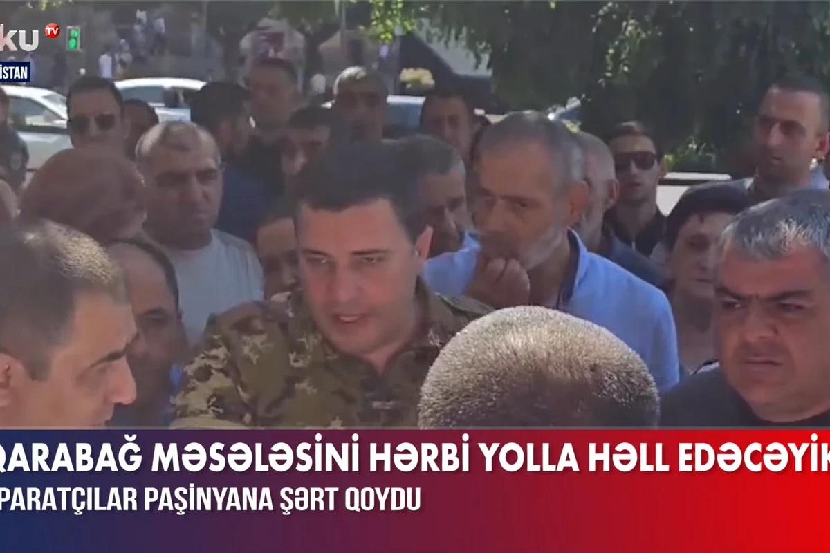 Paşinyana qəzəblənən ermənilər ayağa qalxdı - VİDEO