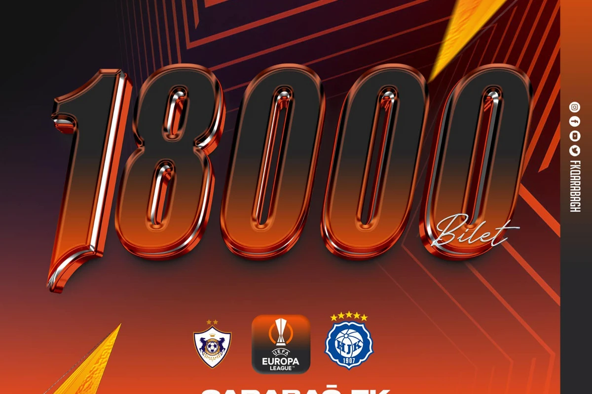 “Qarabağ” HİK-lə oyun üçün satılmış biletlərin sayını açıqlayıb