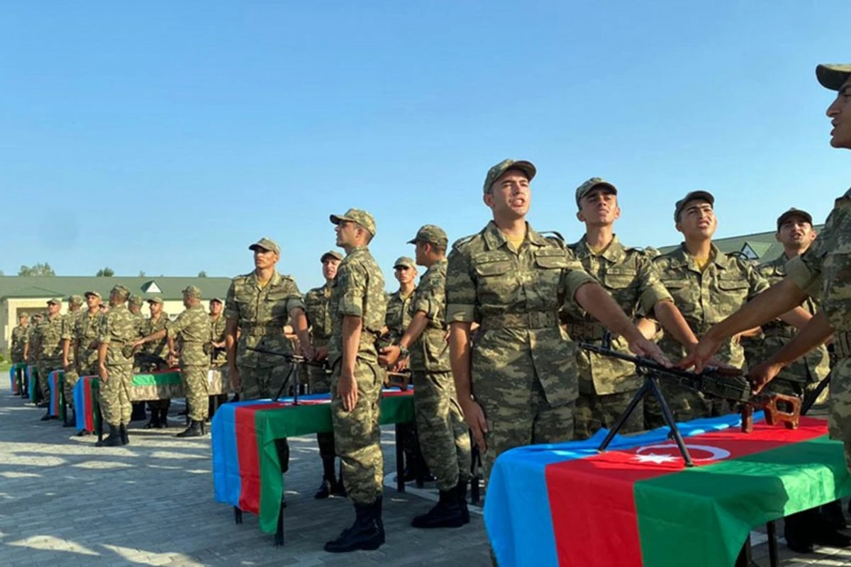 Azərbaycan Ordusunda gənc əsgərlərin andiçmə mərasimləri keçirilib - FOTO/VİDEO