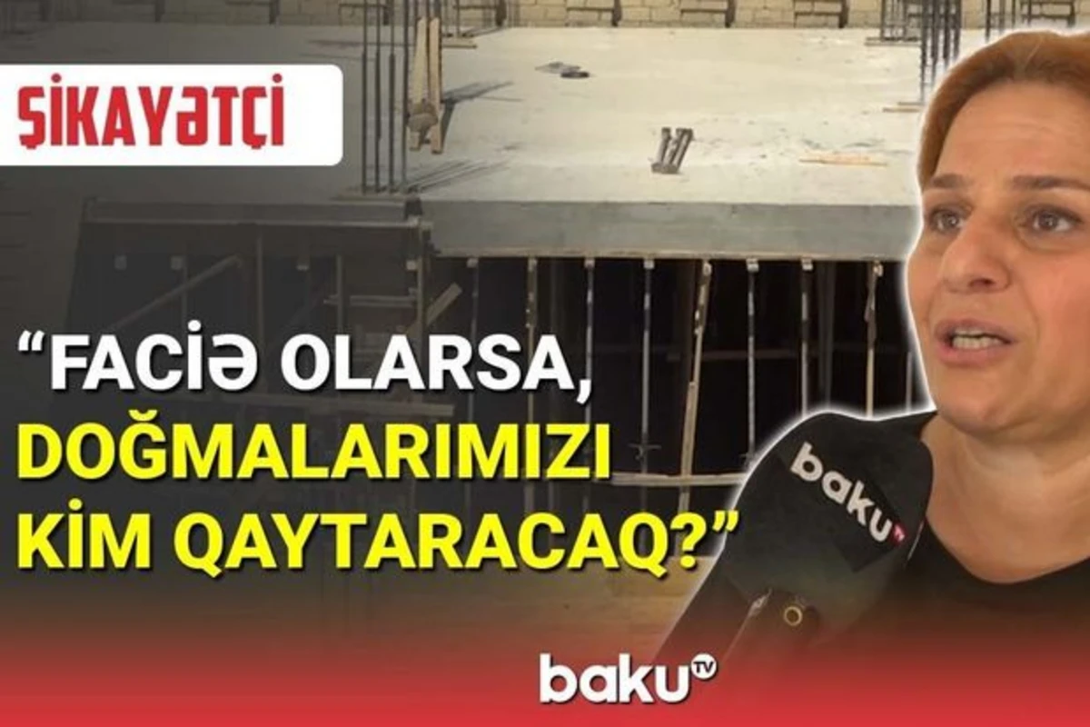 Bakıdakı nəhəng tikili fərdi evlərə təhlükə yaradıb - VİDEO