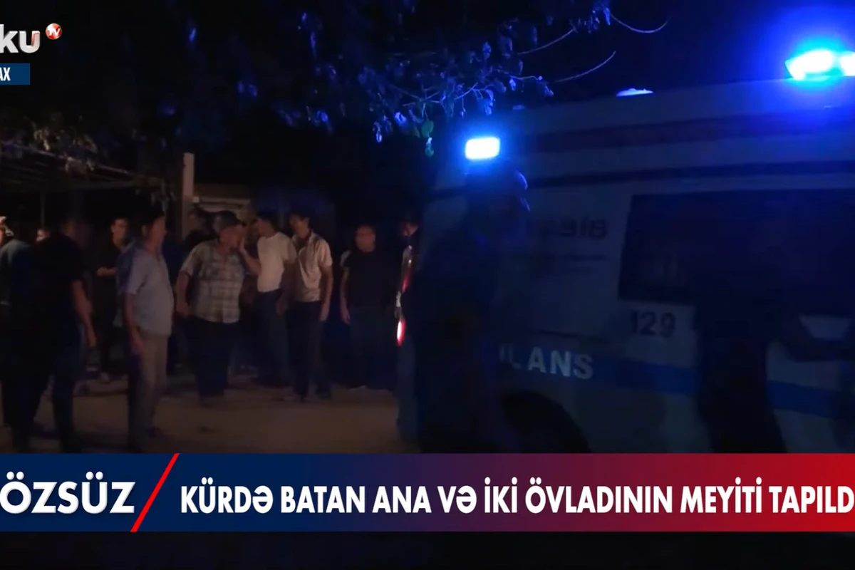 Kür çayında batan ana və iki övladının meyitlərinin ailəsinə təhvil verilmə görüntüləri - VİDEO