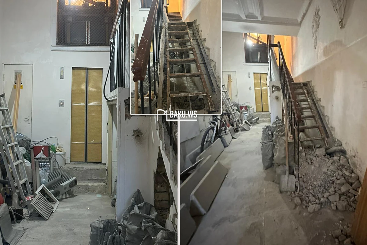 Bakıda bu binada mənzilə qalxmaq üçün qanad lazımdır - Pilləkənləri söküblər, lift də işləmir - FOTO
