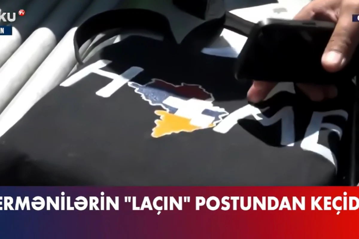 Erməni qadından bayraq təxribatı - VİDEO