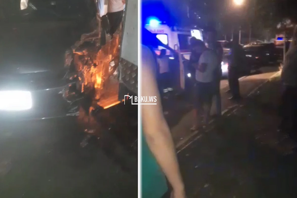 Bakıda Prius yük maşını ilə toqquşdu - VİDEO