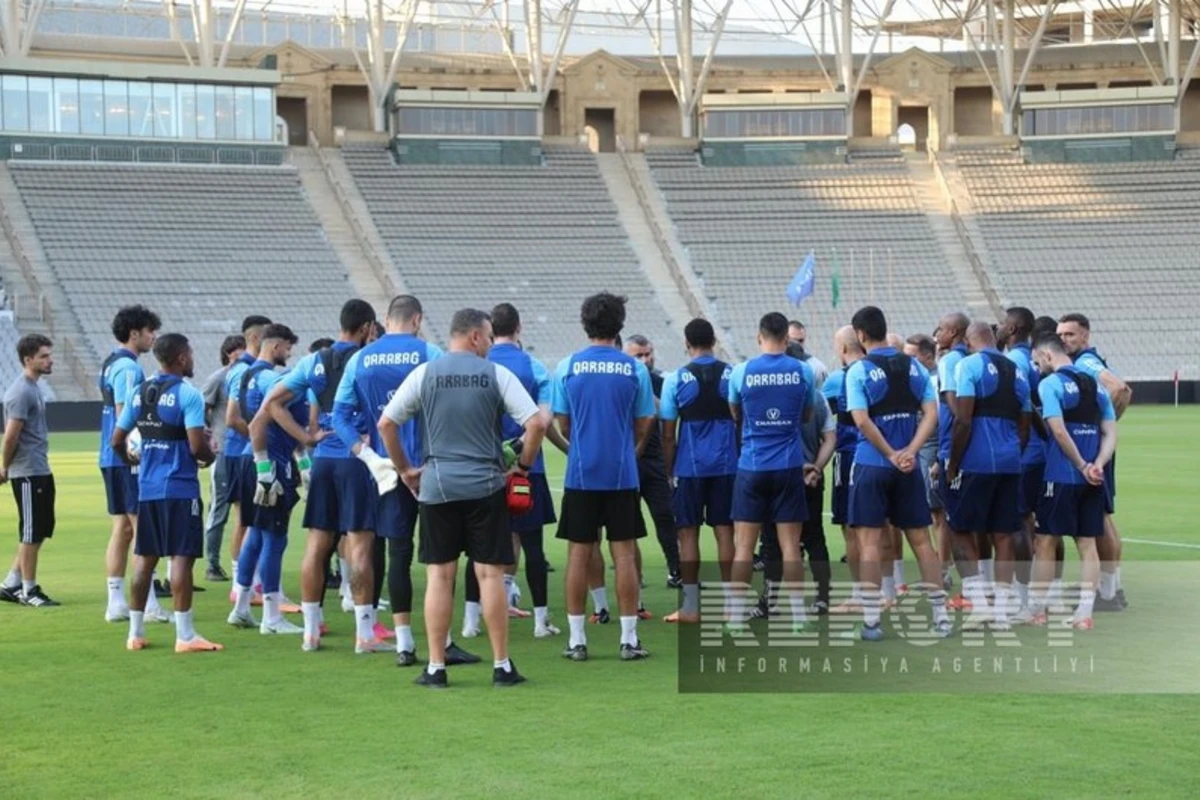 Qarabağ Olimpiyaya qarşı cavab oyunu ərəfəsində son məşqinə çıxıb