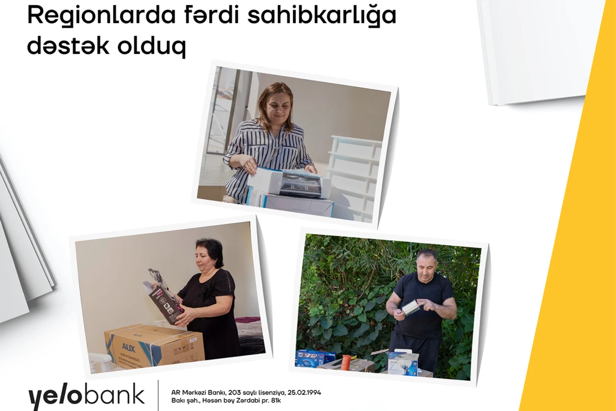 Yelo Bank-dan Özünüməşğulluq proqramına növbəti dəstək
