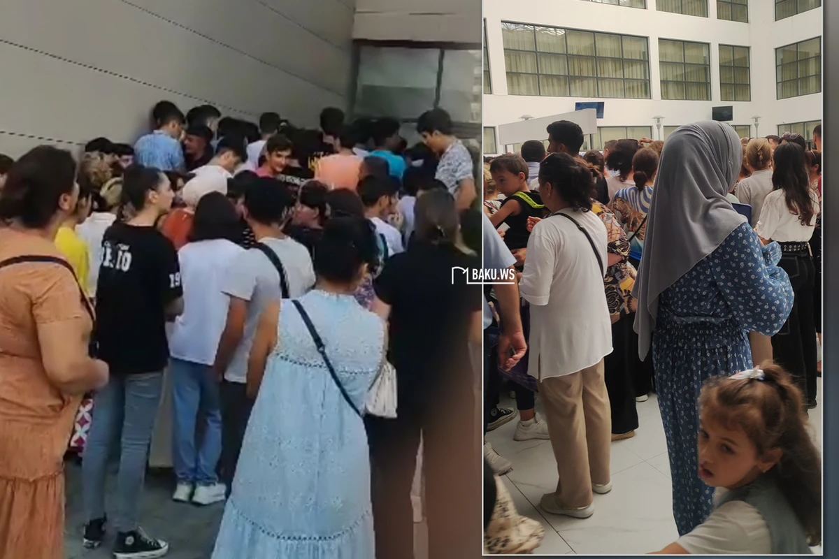Sıxlıq problemi yaranan xəstəxanada növbə sistemi quruldu  - YENİLƏNİB - FOTO/VİDEO