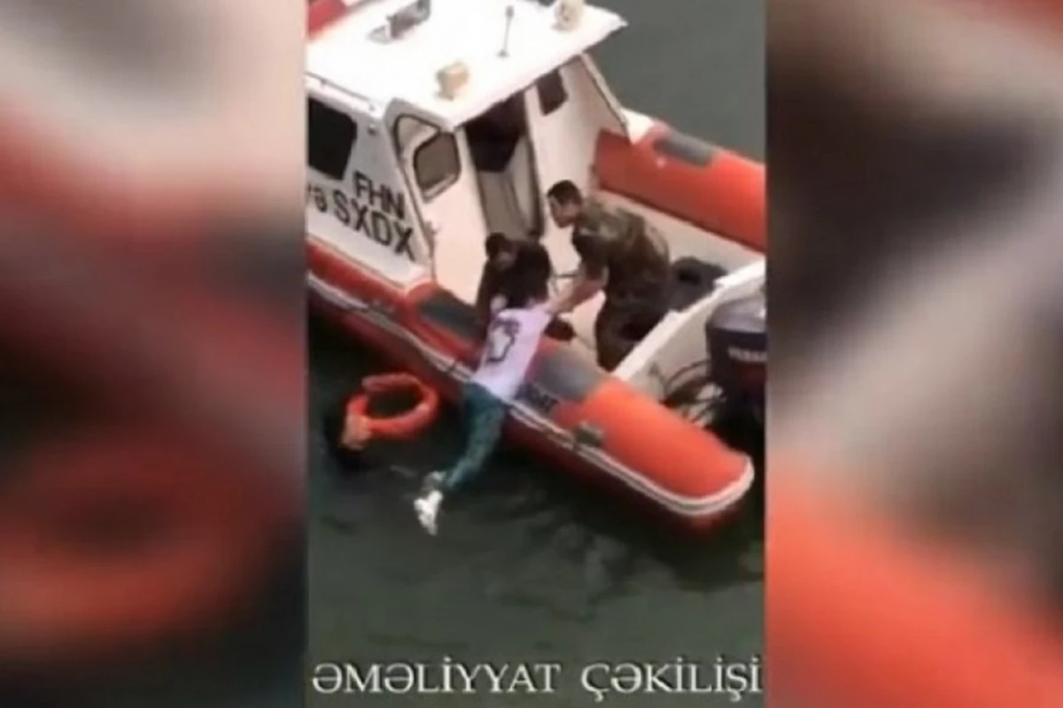 На бакинском бульваре спасли тонущую женщину - ВИДЕО