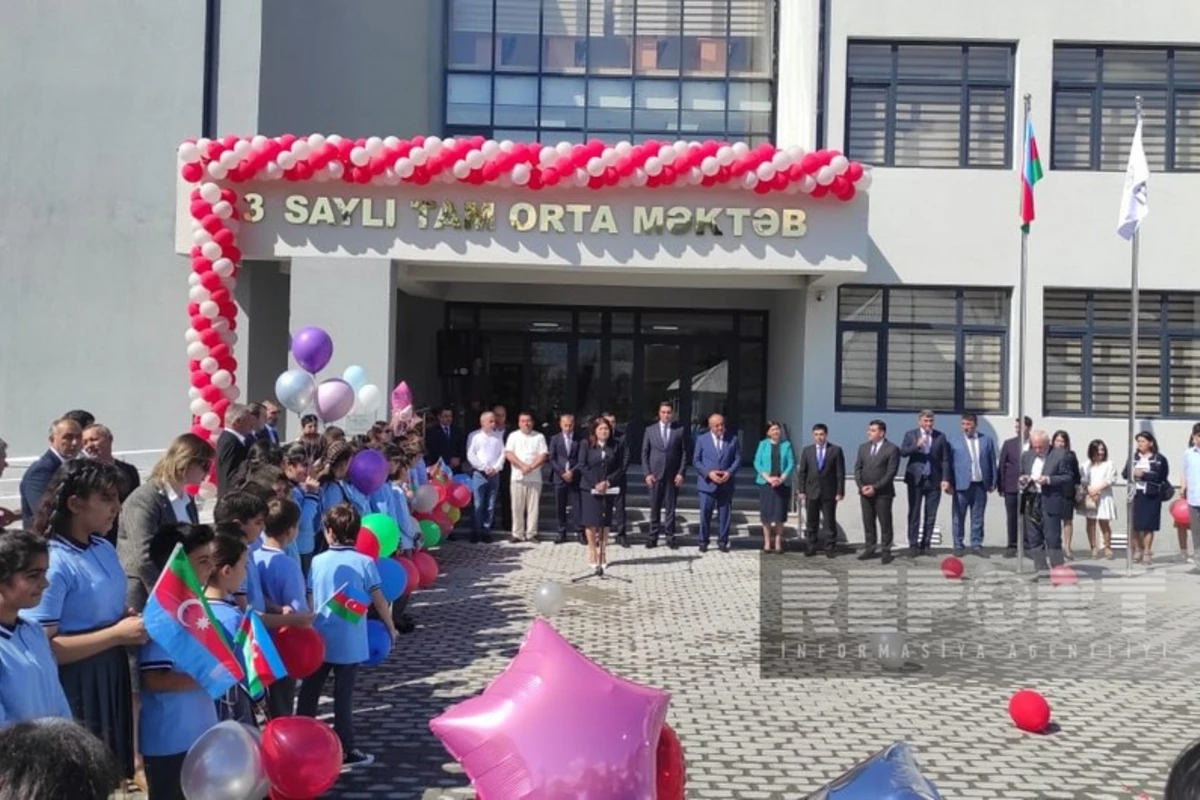 Heydər Əliyev Fondunun Qaxda inşa etdiyi məktəb istifadəyə verilib - FOTO
