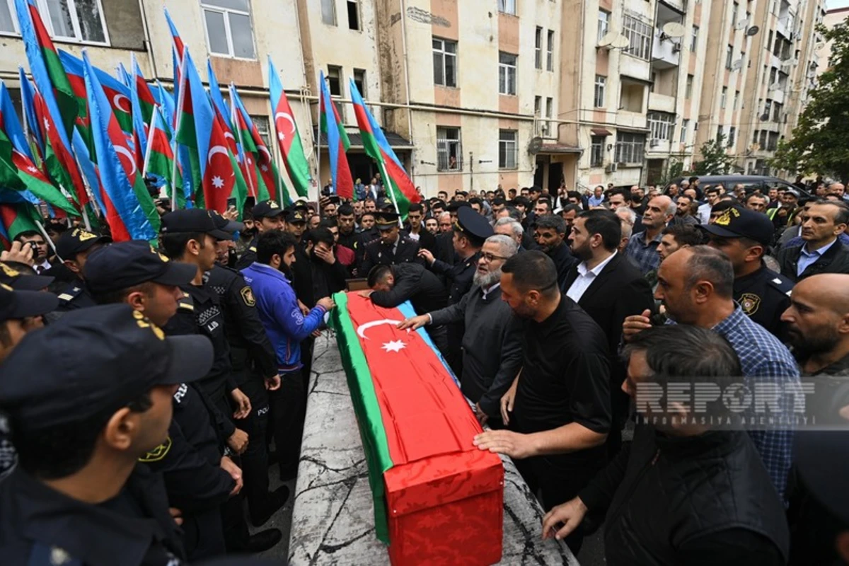 Erməni terroru nəticəsində həlak olan polis serjantı dəfn olunub - FOTO - YENİLƏNİB 2