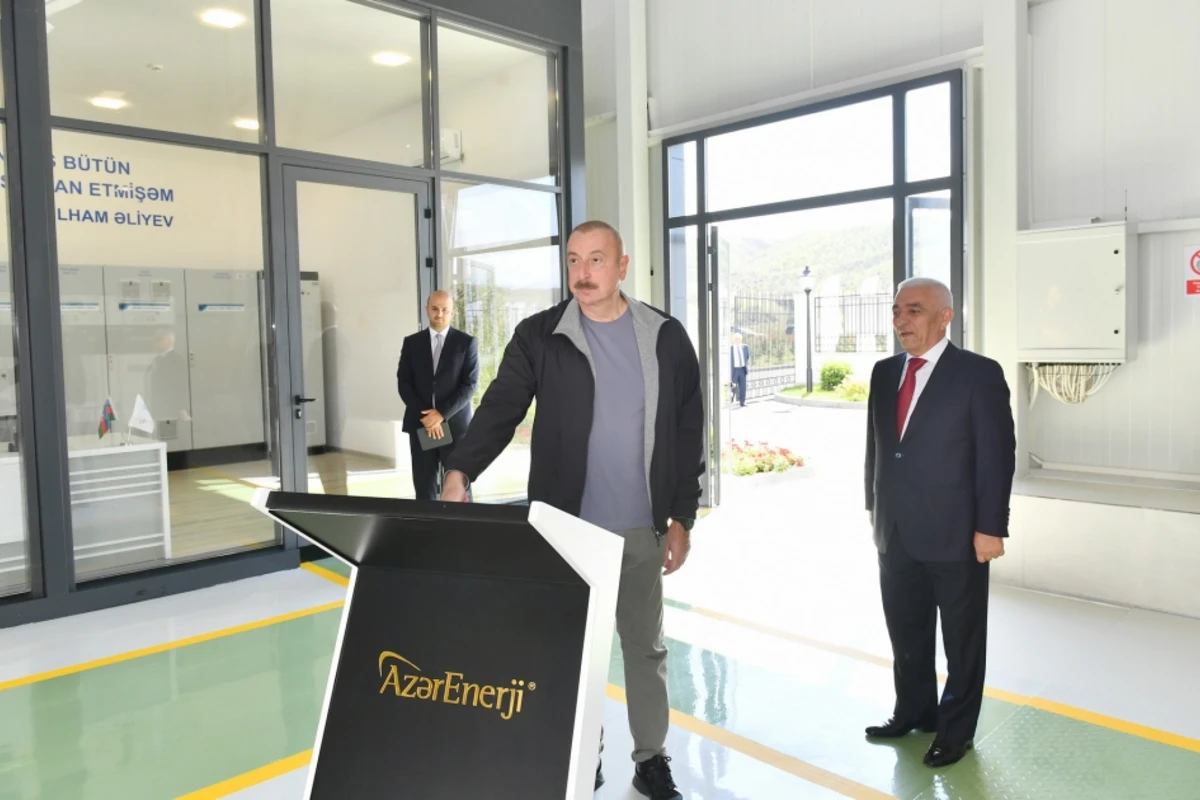 İlham Əliyev “Cahangirbəyli” Su Elektrik Stansiyasının açılışında iştirak edib - YENİLƏNİB - FOTO