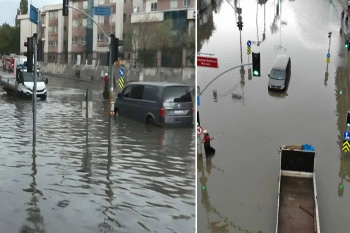 İstanbul küçələri sel sularının əsarətində - FOTO/VİDEO