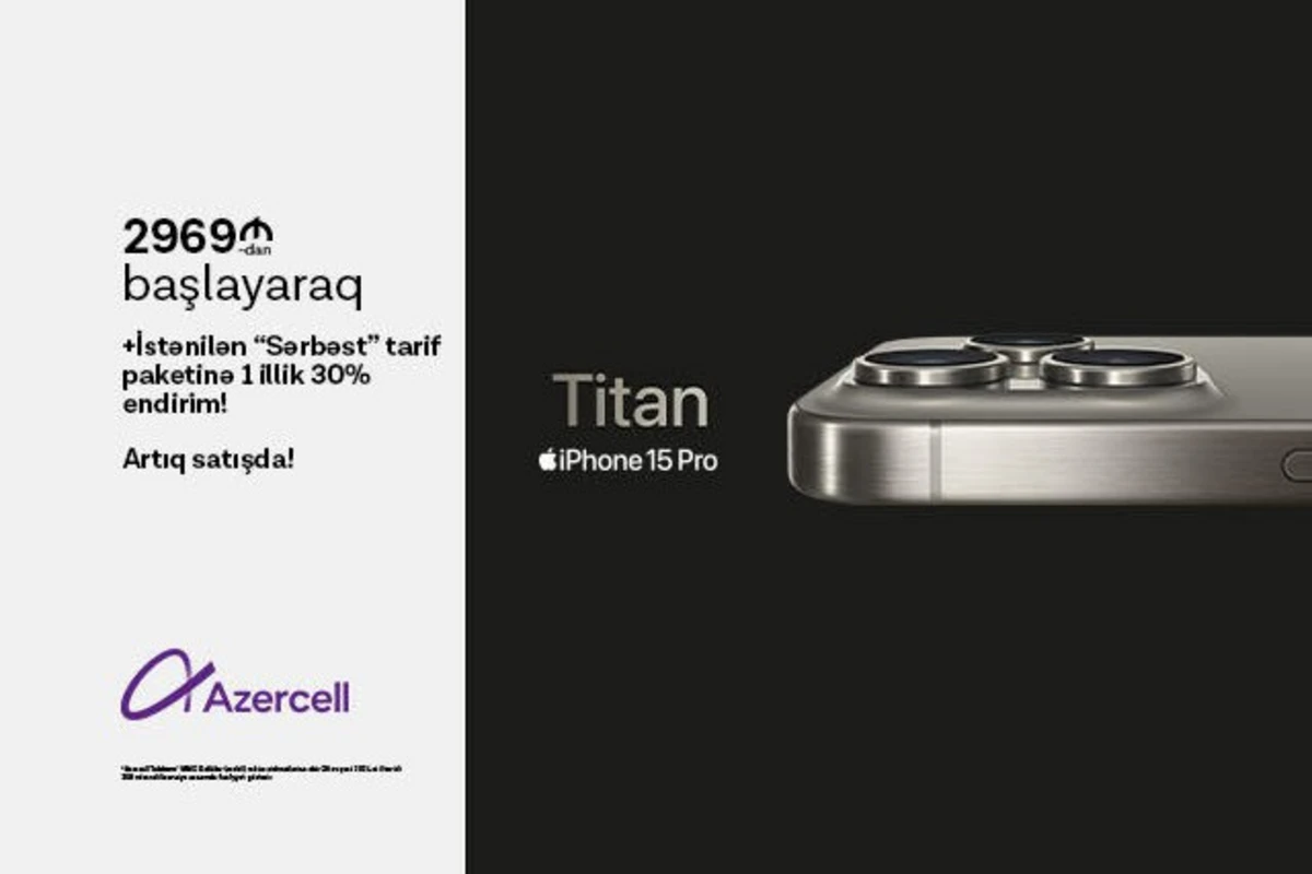 “Azercell Telekom” MMC yeni iPhone 15 smartfonlarını rəsmi olaraq təqdim edir!