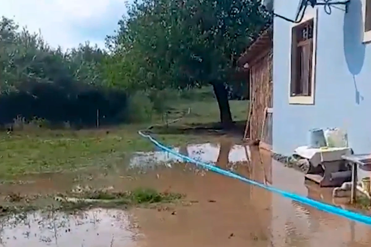 Beyləqanın kəndlərində həyətyanı sahələri su basıb - FOTO/VİDEO