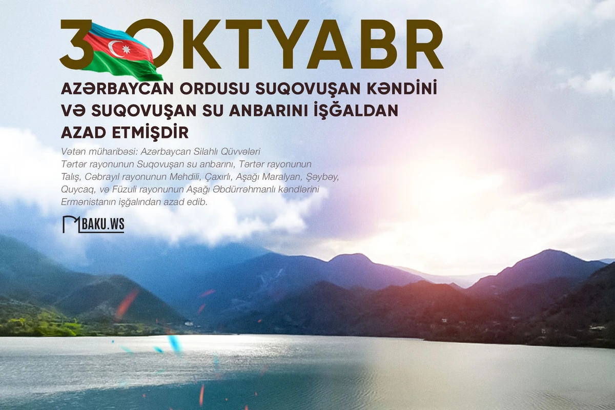Zəfər tariximiz – Suqovuşan və Talışın işğaldan azad edilməsindən 3 il ötür