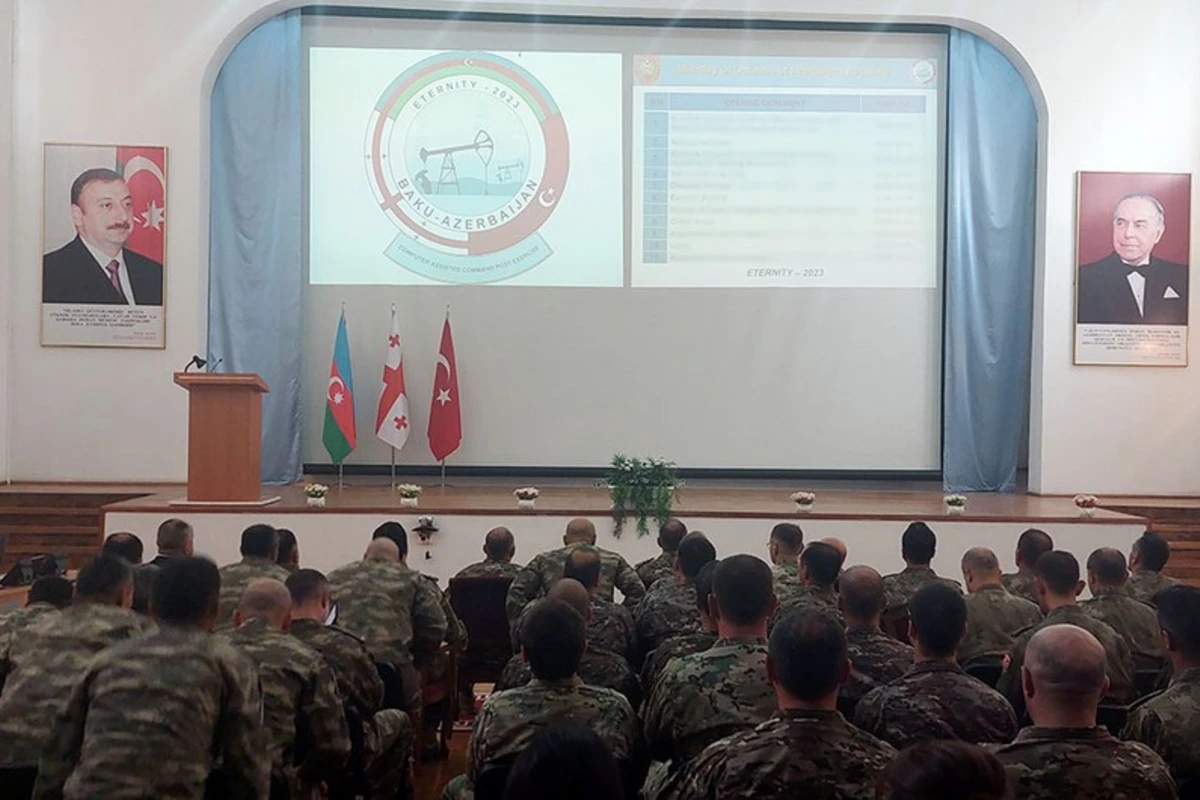 Bakıda Azərbaycan, Türkiyə və Gürcüstan hərbçilərinin “Eternity-2023” qərargah təlimi keçirilir - FOTO