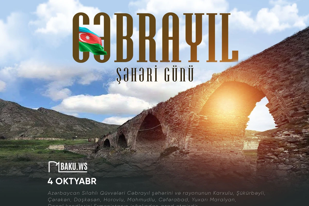 Cəbrayıl şəhərinin işğaldan azad olunmasından 3 il ötür