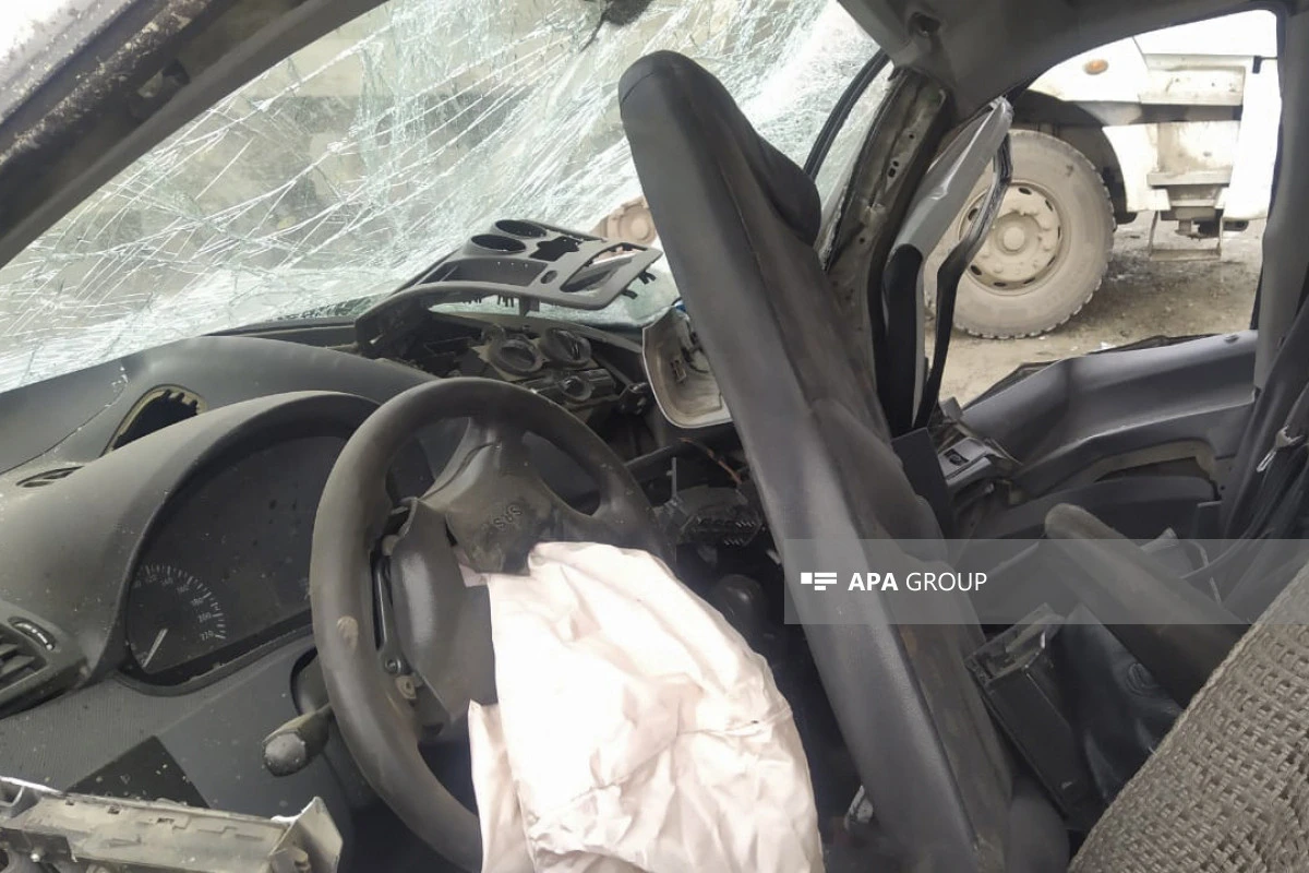 В Азербайджане легковой автомобиль врезался в буйвола, пострадали 6 человек