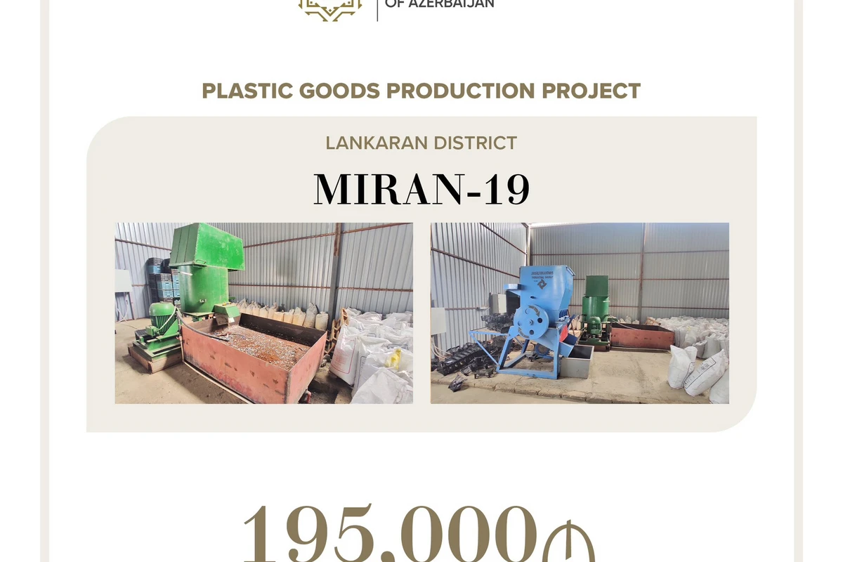 Lənkəranda plastik məmulat istehsalına güzəştli kredit ayrılıb