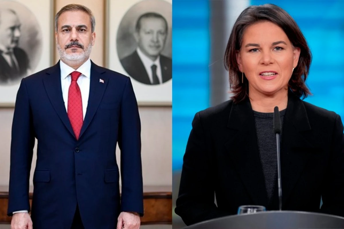 Hakan Fidan almaniyalı həmkarı ilə İsrail və Fələstindəki hadisələri müzakirə edib