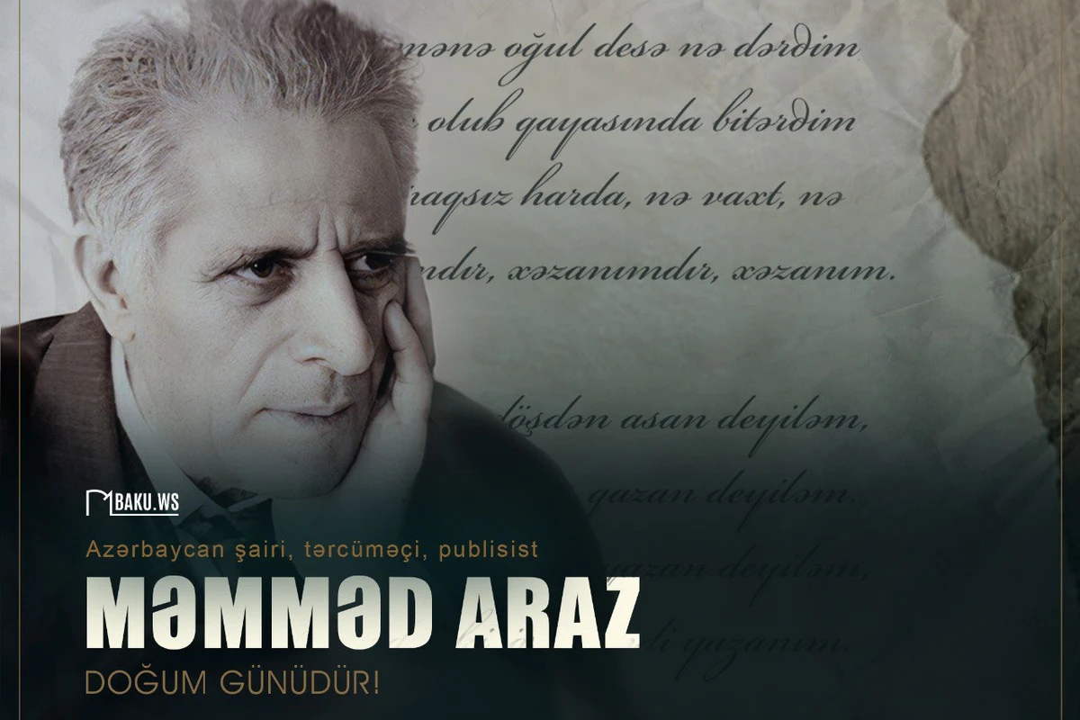 Bu gün Xalq şairi Məmməd Arazın doğum günüdür Bu gün Xalq şairi Məmməd Arazın doğum günüdür