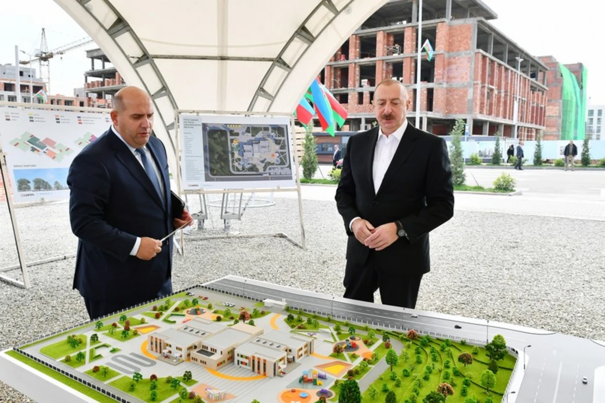 Füzuli şəhərində 240 yerlik uşaq bağçasının təməli qoyulub - FOTO - YENİLƏNİB