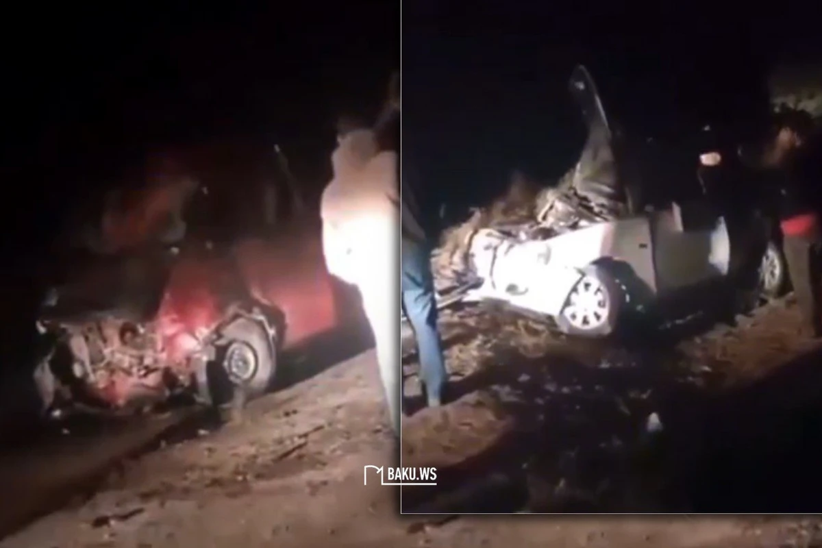 Серьезное ДТП в Азербайджане, погибли двое молодых людей - ВИДЕО