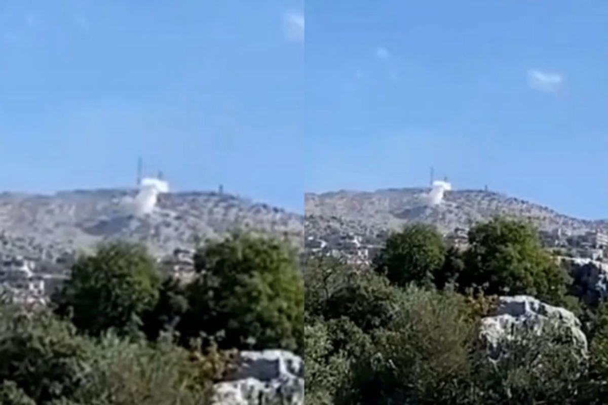 Livandan İsrail şəhərinə atılan raketin görüntüsü yayıldı - VİDEO