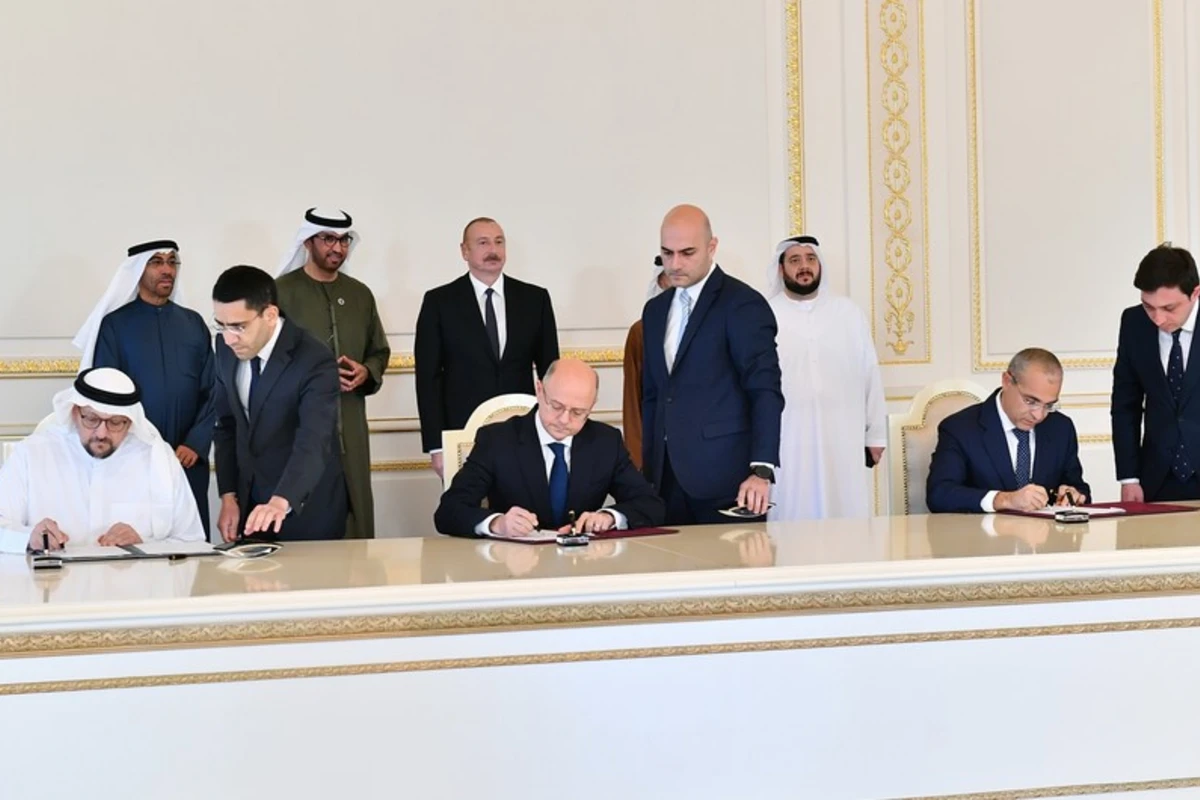 Azərbaycanla BƏƏ-nin “Masdar” şirkəti arasında sənədlər imzalanıb