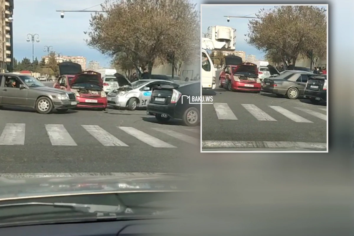 Yasamalda Toyota Priusla Changan TOQQUŞDU - VİDEO Yasamalda Toyota Priusla Changan TOQQUŞDU - VİDEO