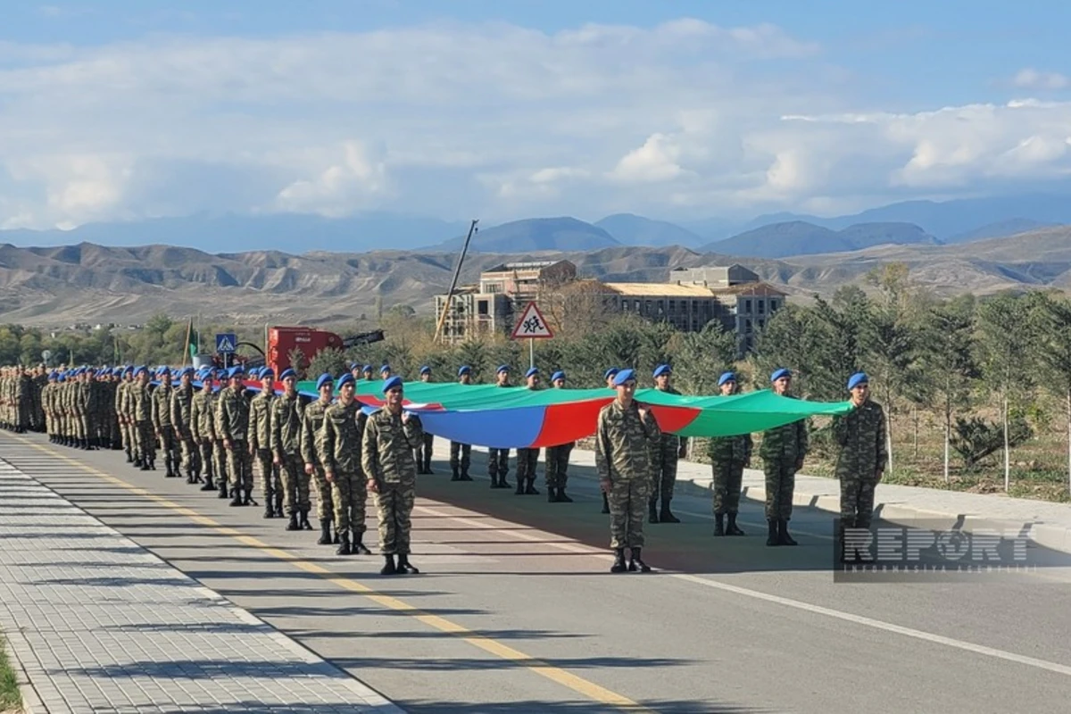 Zəngilanda Zəfər Günü münasibətilə hərbçilərin yürüşü keçirilib