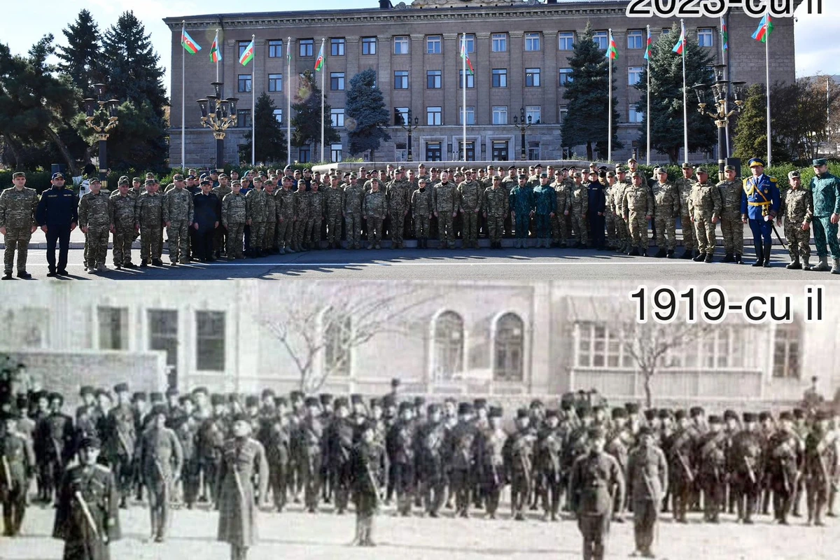 Xankəndidə 104 il əvvəl və bu gün HƏRBİ PARAD