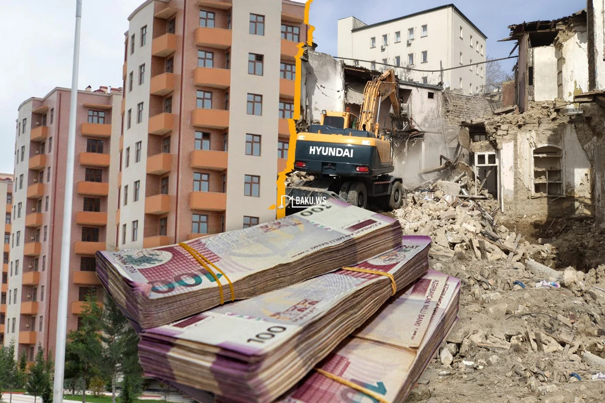 Bakının daha bir ünvanında söküntü - Sakinlərə 700 manat kirayə pulu və mənzillər veriləcək