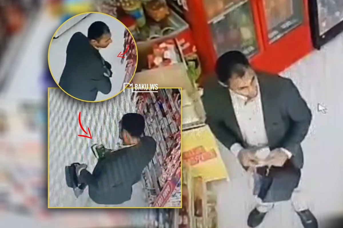 Bakıda kişi marketdən 175 manatlıq şokolad oğurladı - ANBAAN VİDEO
