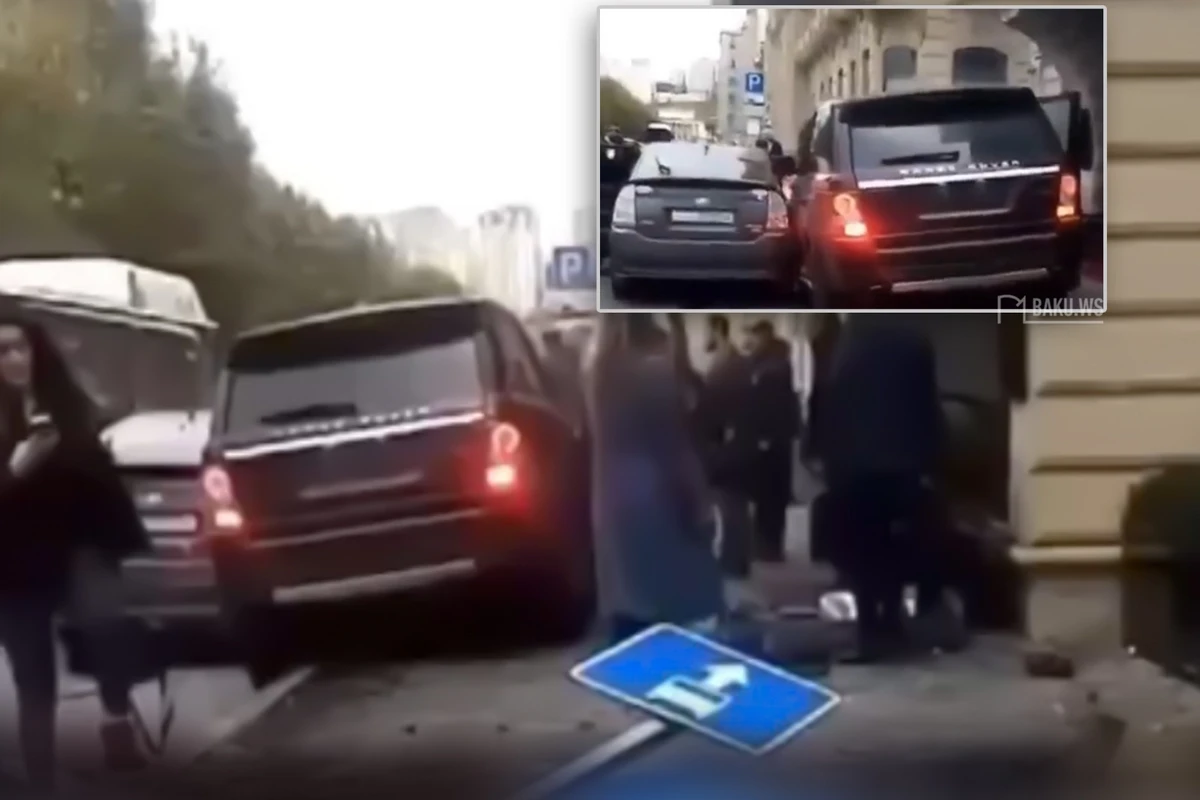 Bakıda “Prius”la “Range Rover” toqquşdu - VİDEO
