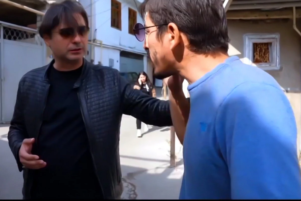 Aparıcı ilə Papanin sakini arasında qalmaqal - VİDEO