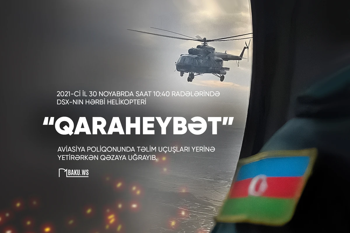 “Qaraheybət”də hərbi helikopterin qəzaya uğramasından 2 il ötür