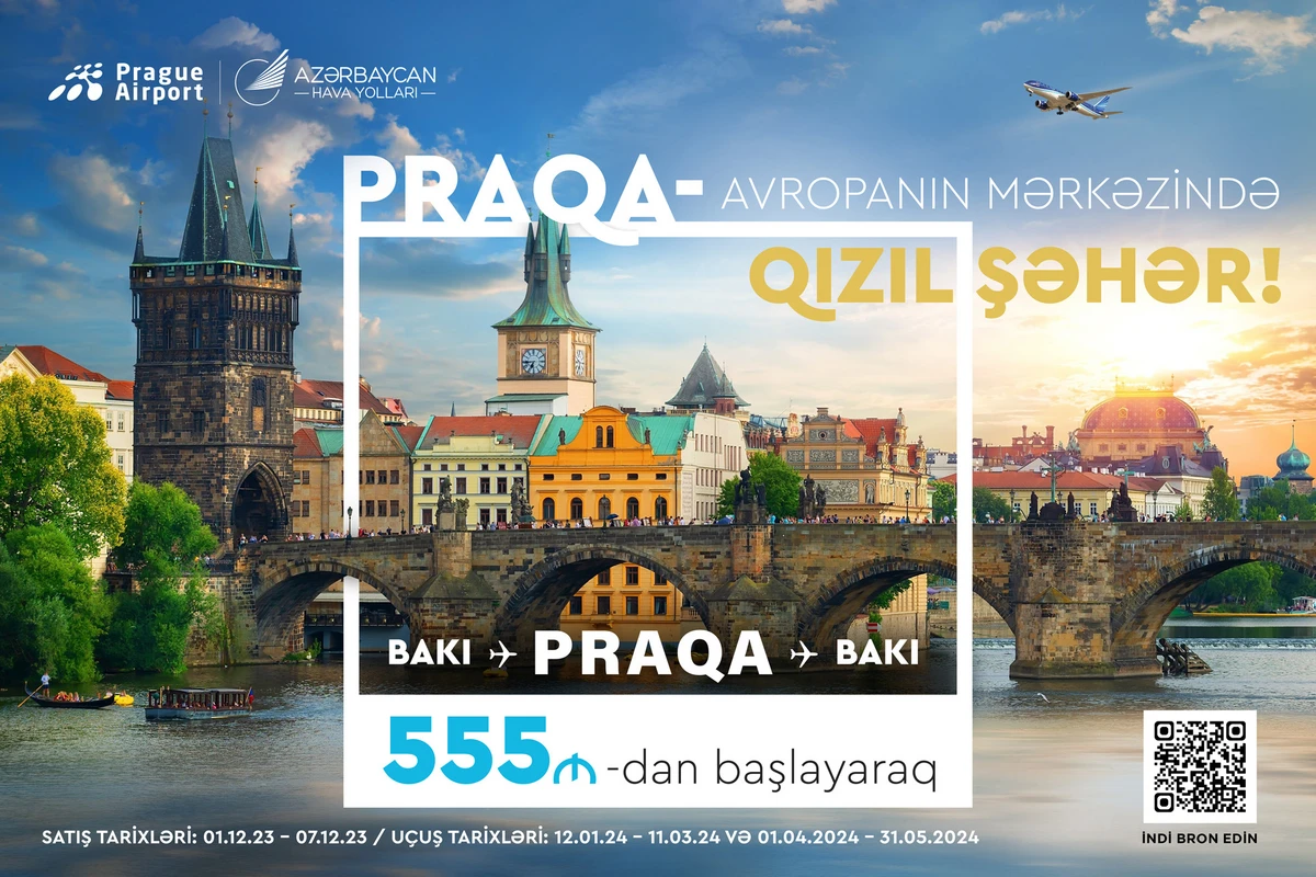 AZAL представляет скидочные билеты на авиарейсы в Прагу из Баку AZAL представляет скидочные билеты на авиарейсы в Прагу из Баку