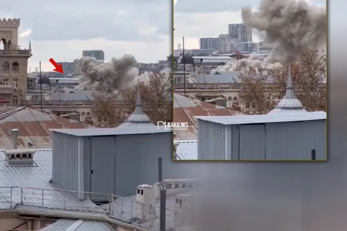 В центре Баку в ресторане произошел пожар - ОБНОВЛЕНО + ВИДЕО