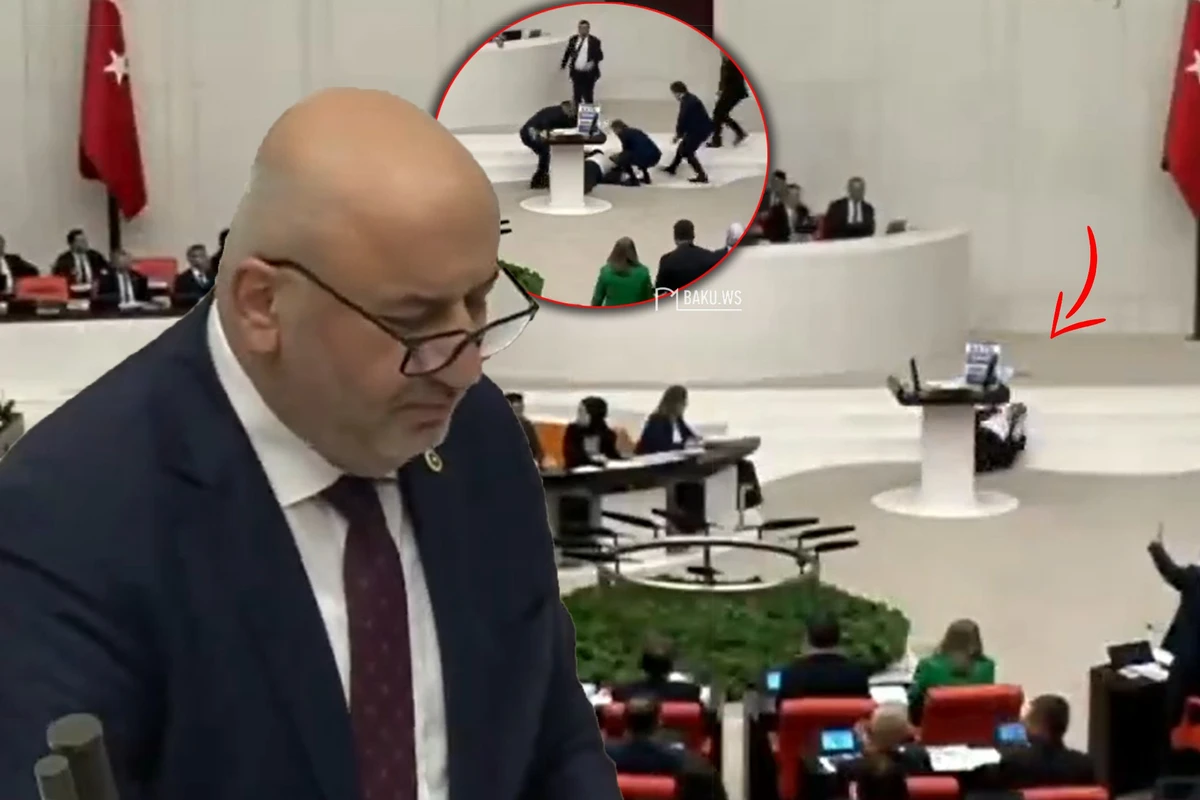 Türkiyəli deputatın parlamentdə çıxışı zamanı huşunu itirdiyi an - VİDEO