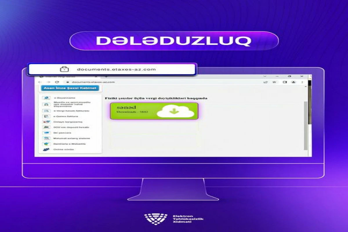 ETX: Dövlət Vergi Xidmətinin saxta portalı yaradılıb ETX: Dövlət Vergi Xidmətinin saxta portalı yaradılıb