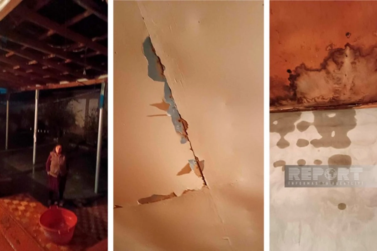 Ucarda yağış suları evlərə dolub, sakinlərə külli miqdarda ziyan dəyib - FOTO