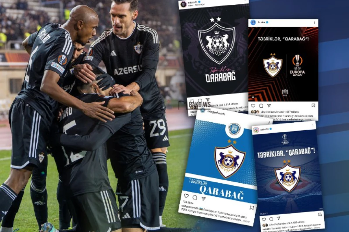 Azərbaycanın peşəkar futbol klubları Qarabağın tarixi uğurunu belə təbrik etdilər - FOTO Azərbaycanın peşəkar futbol klubları Qarabağın tarixi uğurunu belə təbrik etdilər - FOTO
