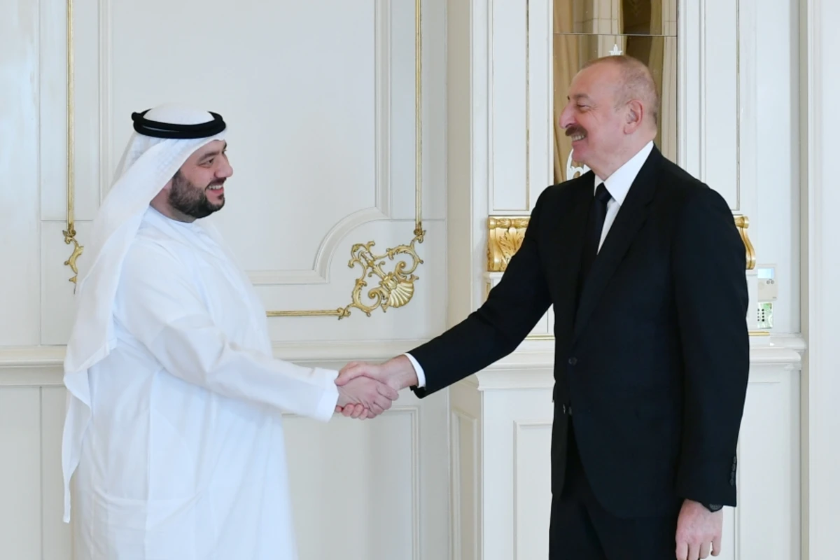 Prezident İlham Əliyev Birləşmiş Ərəb Əmirliklərinin investisiya nazirini qəbul edib - FOTO